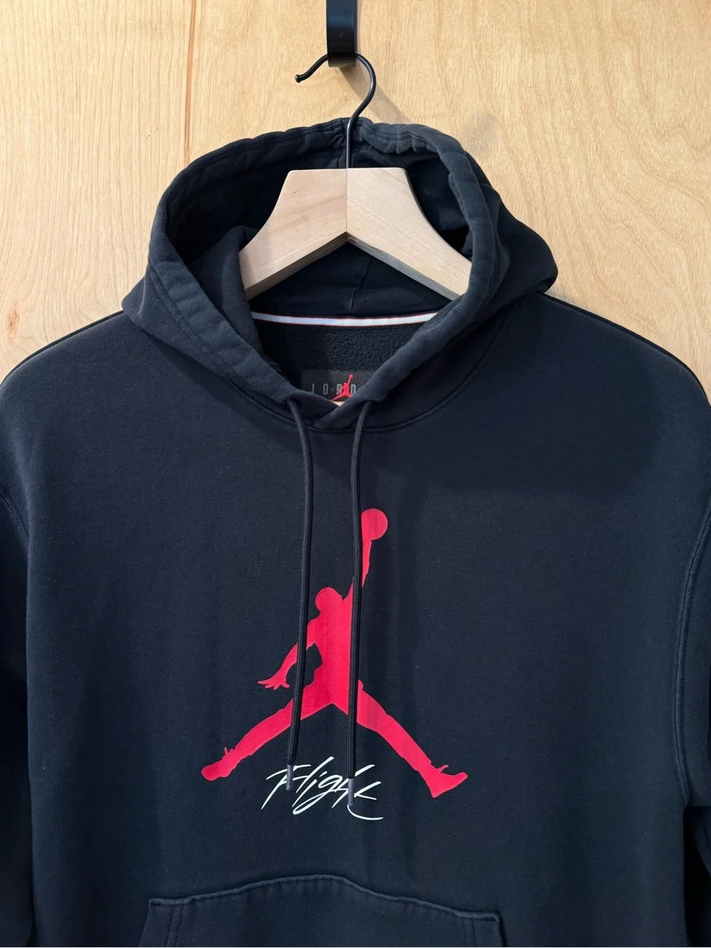 Jordan Black Hoodie with Red Jumpman Graphic